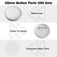 thumbnail image 2 of 2 5/16" 58mm Backpack Pin Button Badge Set Pin Back Parts for Button Maker Machine 500 Packs, 2 of 9