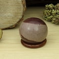 thumbnail image 3 of Reikiera Shiva Lingam Stone Ball Natural Narmada River Gemstone Sphere Reiki Crystal Healing with Ring Stand- Choose Size, 3 of 5