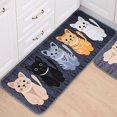 thumbnail image 1 of LAICAIW Cat Cartoon Mat Bedroom Kitchen Carpet Area Rug Non Slip Decorative Floor for Kids Girls (15.7"*23.6"), 1 of 4