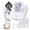 White, variant on Mini Printer, Thermal Inkless Sticker Maker with 10 Rolls Printing Paper, Pocket Printpod for Phone, Impresora Portátil for Notes, DIY, Compatible with iOS & Android