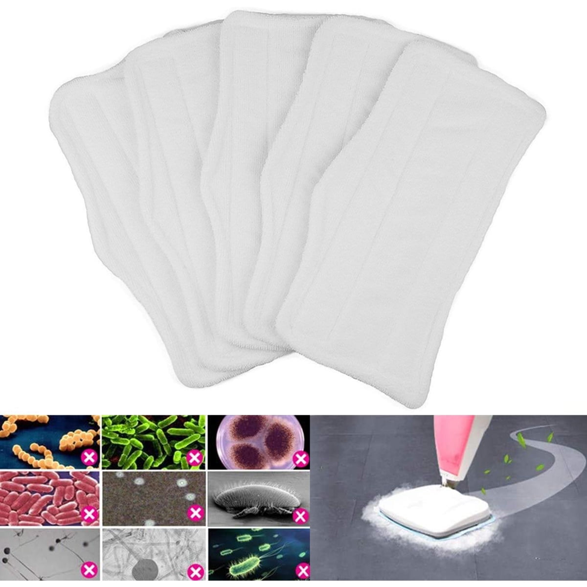 5 Pcs Microfiber Replacement Pads Washable Cleaning Cloth for Shark