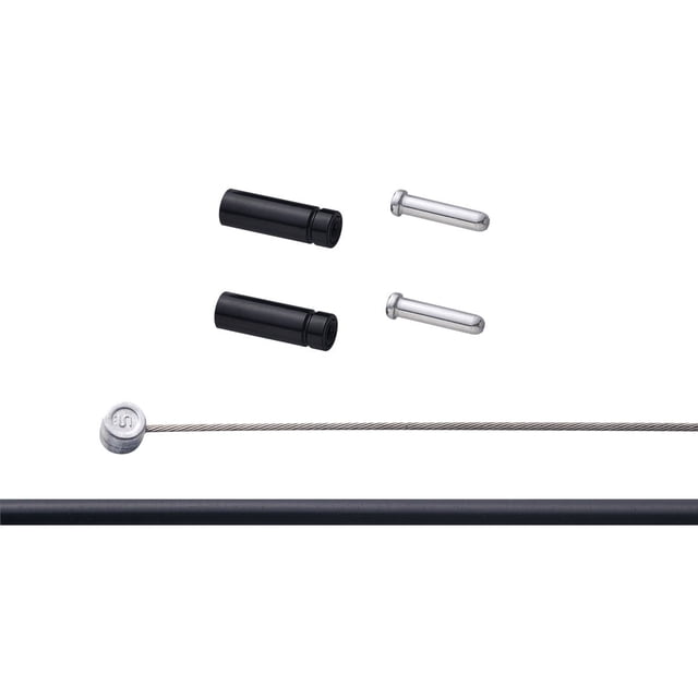 Juego de carcasa y cable de freno Shimano de acero inoxidable para MTB (negro)