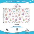 thumbnail image 2 of White Fairy Castle Pattern Hooded Bath Towel，50"x30" for Ages 3 To 12 Kids, Quick Dry Lightweight Soft Microfiber Hood Beach Towel Cover Up for Kids, 2 of 7