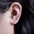 thumbnail image 5 of DESIGNICE ASTM F136 Threadless Push in Titanium Earrings,Hypoallergenic Flat Back Cubic Zirconia G23 16G 8mm Body Piercing Studs for Cartilage Helix Tragus Conch(a pair), 5 of 7