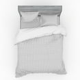 thumbnail image 1 of Ambesonne Abstract Bedding Set 4 Pcs, Simple Traditional Curves, Queen, Dimgray and White, 1 of 3