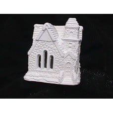 Plastercraft unpainted holiday village house use acrylic paints Ernest's stone cottage (Best Villages In America)