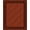 Red, Pattern 4, variant on Design&I 8'x10' Washable Area Rug Rich Terracotta Geometric Elegance Intricate Symbols and Borders Design for Dining Room, Large Office, Lounge, Snag-Free