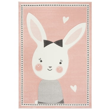 SAFAVIEH Carousel Kids Collection CRK166P Pink/Ivory Rug
