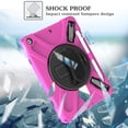 thumbnail image 3 of Dteck Case For Apple iPad 10.2" 8th Generation 2020 Released,Shockproof Armor Rugged Rubber Hard Back Heavy Duty Protective Hard Strap Kickstand iPad 7th Gen 10.2" 2019 Cover,Rose, 3 of 6
