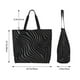 thumbnail image 5 of Disketp Abstract Black And White Waves Bolsa Tote Estampada para Mujer, Bolso de Hombro y de Mano para Compras y Viajes, 5 of 8