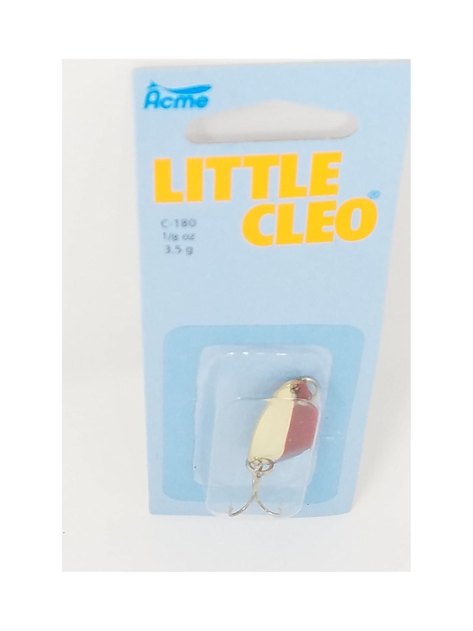 Acme Tackle Little Cleo Fishing Spoon Gold & Neon Red 1/8 oz.