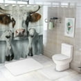thumbnail image 7 of Autua Cow Bathtub Surrealism Shower Curtain Set with Hooks 100% Polyester 69"x72, 7 of 7