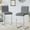 Dark Grey+Silver, variant on Lecut Bar Stools Set of 4, 25" Counter Height Bar Stools with Back and Footrest, Modern Leather Counter Stools, Armless Dining Chairs for kitchen island, Pub, Bar