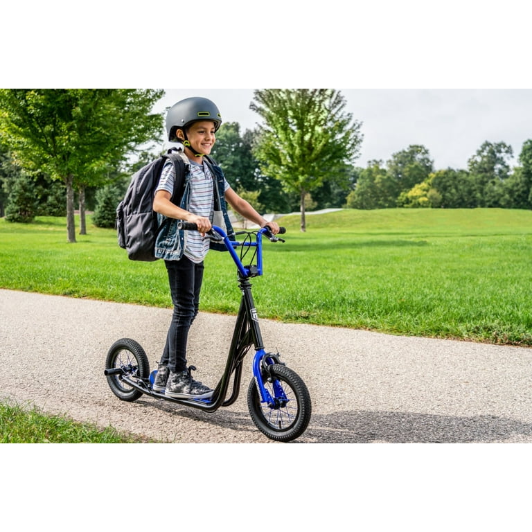 Mongoose Expo Scooter 12 inch wheels ages 6 and up blue air tires