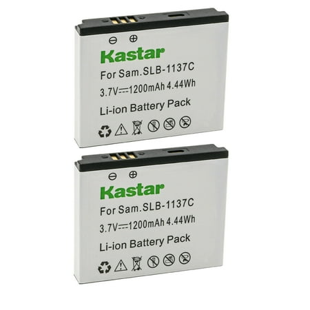 Image of Kastar Battery 2-Pack Replacement for Samsung SLB-1137C SLB1137C Battery Samsung i7 Samsung Digimax i7 Camera