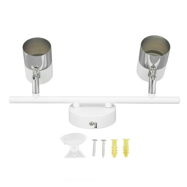 Track Light Kit 2 Heads 13.6in Length 2 Light Track Lighting Kit for GU10 Bulb White 85‑265V Reiche