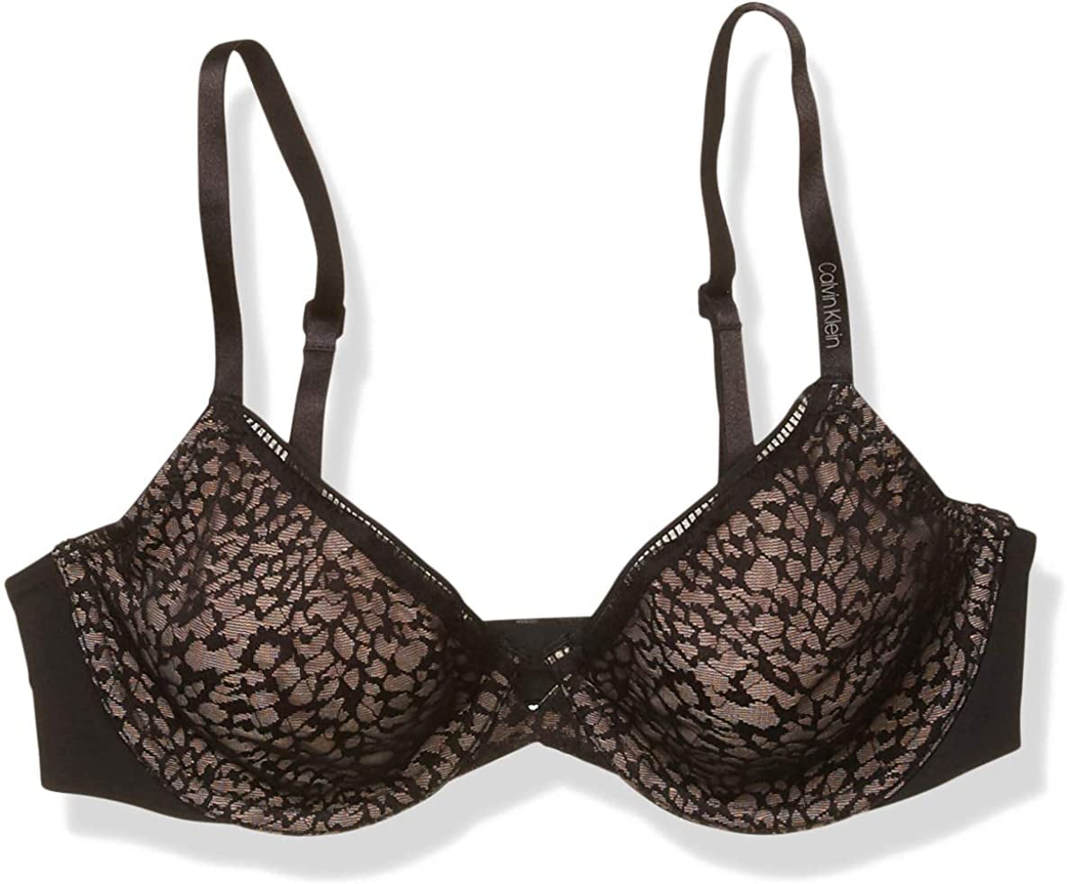 Calvin Klein Calvin Klein Seductive Comfort Leopard Unlined Demi Bra Calvin Klein Calvin Klein Seductive Comfort Leopard Unlined Demi Bra
