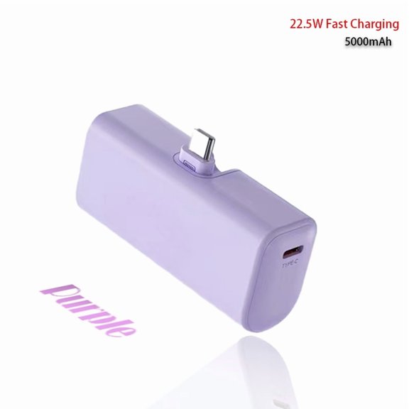 5000mAh Portable USB-C Fast Charging Power Bank, 22.5W Mini Pocket Charger for Android Phones