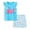 Z51413 Sky Blue, variant on Trolimons Summer Flying Sleeve Printed Top Tie Shorts Sets Outfits (Toddler), Size 5 - 7 Years