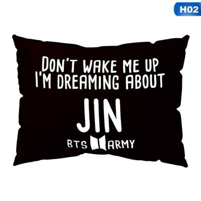 BTS Pillowcase Kpop Bangtan Boys 50x30CM Soft Velvet Throw Pillow Case with One Sided Pattern | Best Gift for The (Chillow Pillow Best Price)