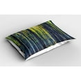 thumbnail image 2 of Ambesonne Forest Pillow Sham 2 Pack, Autumn Woodland Nature, 30"x20", Grey Green, 2 of 3
