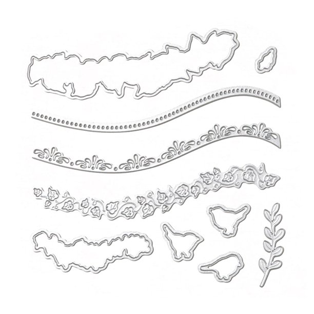 Cuadros Decorativos Troqueles de corte de metal Plantillas DIY Tarjeta de Scrapbooking Flor Pájaro Relieve (A) Tmvgtek embutido en tela