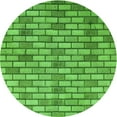 thumbnail image 1 of Ahgly Company Indoor Round Patterned Nebula Green Area Rugs, 6' Round, 1 of 6