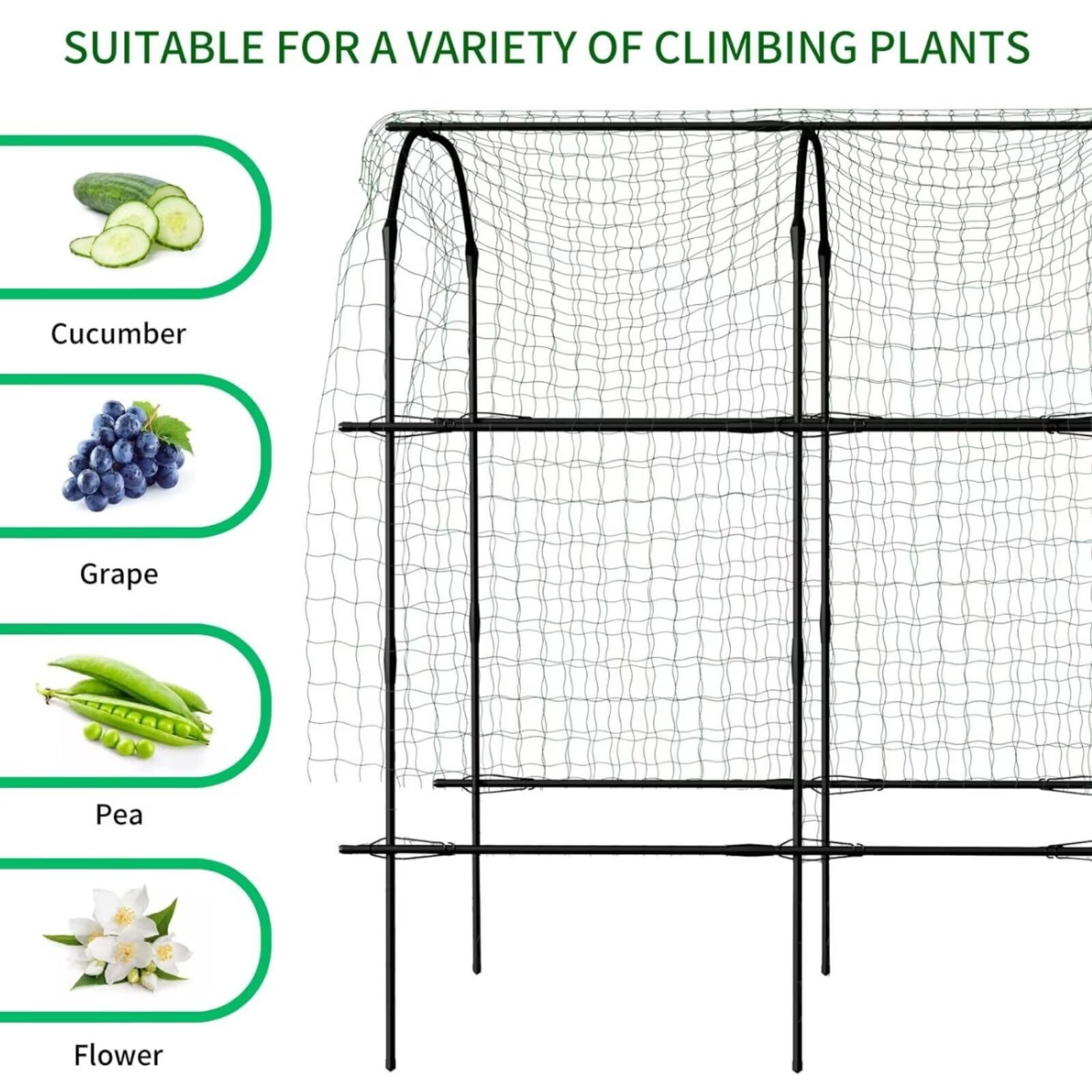 MOPHOTO Tall Garden Arch Trellis for Climbing Plants,87in Tall Metal Plant Support Trellis Archway for Climbing Vine Vegetable/Fruit/Flower Outdoor Yard Lawn Garden Arch Tunnel Trellis