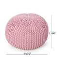 thumbnail image 5 of Noble House Round Texture Fabric Pouf, Pink, 5 of 5