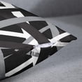 thumbnail image 2 of Set of 2 Throw Pillow Cover Gray Black Stripes Design Retro Decorative Pillow Case Striped Home Decor Square 18x18 Inch Cushion Pillowcase, 2 of 6