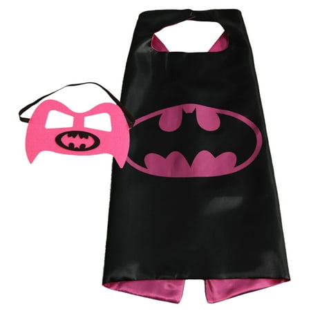 Batgirl Superhero Cape and Mask for Girls, Costume for Kids Birthday Party, Favors, Pretend Play, Dress Up Favors, Christmas