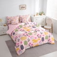 thumbnail image 3 of Castle Fairy Female Men Women Kawaii Animal Cats Bedding Comforter Set 7pcs,Spring Garden Flowers Queen Bedding Sets Super Cozy,Chic Floral Blossoms Queen Sheet Sets,Microfiber Bedroom Decor, 3 of 8