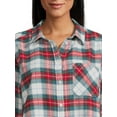 thumbnail image 6 of Time and Tru Women's Button Down Flannel Shirt with Long Sleeves, Sizes XS-3XL, 6 of 6