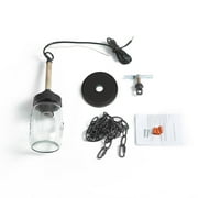 LNC Mason Jar Pendant Lights, Rustic Mini Pendant Lighting for Kitchen Island with Glass Shades