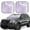 Lavender Glitter Foil Stripes, variant on Naloa Koi Fish Corals,Spring Summer 2 Piece Foldable Car Sun Shades, Car Windshield Sunshade, Front Window Sunshade for Car, Truck, SUV - Small