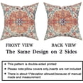 thumbnail image 4 of Orange Blue Boho Pillow Covers 16X16 Inch Bohemian Carpet Vintage Decorative Couch Pillow Cases Set of 2 Ethnic Rust Coral Floral Throw Pillows Home Decor for Living Room Bedroom Bed Cushion Outdoor, 4 of 6
