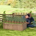 thumbnail image 4 of Topbuy Raised Garden Bed 46" x 24" x 16" Wooden Planter Box with 4 Drainage Holes Raised Garden Bed for Vegetables, 4 of 9