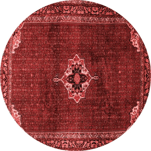Ahgly Company Indoor Round Persian Red Traditional Area Rugs, 5' Round