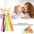 thumbnail image 2 of Arco Iris Madera Cinta Anillo Juguetes Bebé Mordedor Bebé Recién Nacido Juguete Sensorial Nube Cinta Molar Madera Círculo Mordedor Juguete 2 Uds Vogacara BA001549-07, 2 of 6