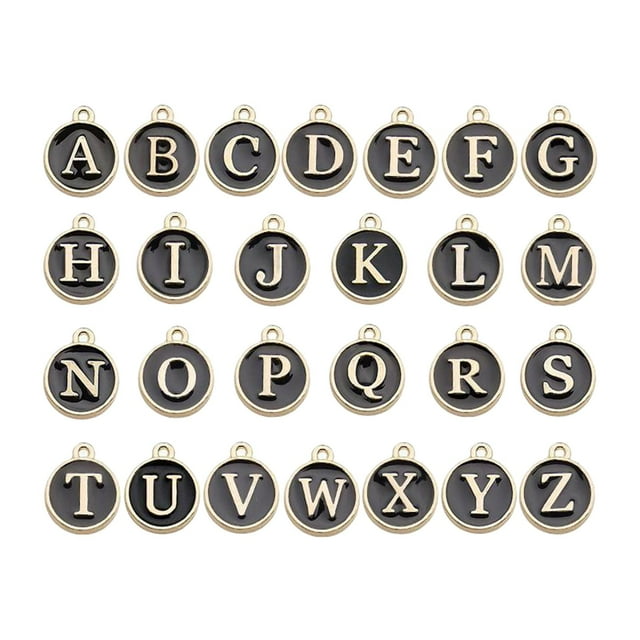 26 Piezas de Joyería de Aleación de 26 Colgantes de de la de la de la Del Gloria A Z Letter Charms Charm de esmalte
