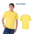 thumbnail image 3 of Playera Peso Completo de Cuello Redondo y Manga Corta, Unisex para Jóvenes, Color Canario, 100% Algodón, Talla Extra Chica Yazbek J0300, 3 of 3