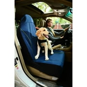 Angle View: Iconic Pet FurryGo Pet Single Car Seat Cover, Navy Blue