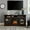 Type A: Antique Brown, variant on 60" TV Stand for TVs up to 65 inch, with Fireplace, Retro Farmhouse TV Cabinet with Storage, Fireplace TV Stand for Living Room, Entertainment Center TV Cabinet, Brown, D7511