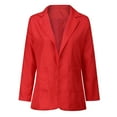 thumbnail image 6 of Office Work Blazer Jacket Women's Casual Button Blazer Long Sleeve Solid Color with Pockets Outwear Lightweight Work Jacket Summer, 6 of 6