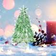thumbnail image 2 of 5 Pack Mini Crystals Tabletop Christmas Tree Figurine Glass Ornament Trees Household, 2 of 6