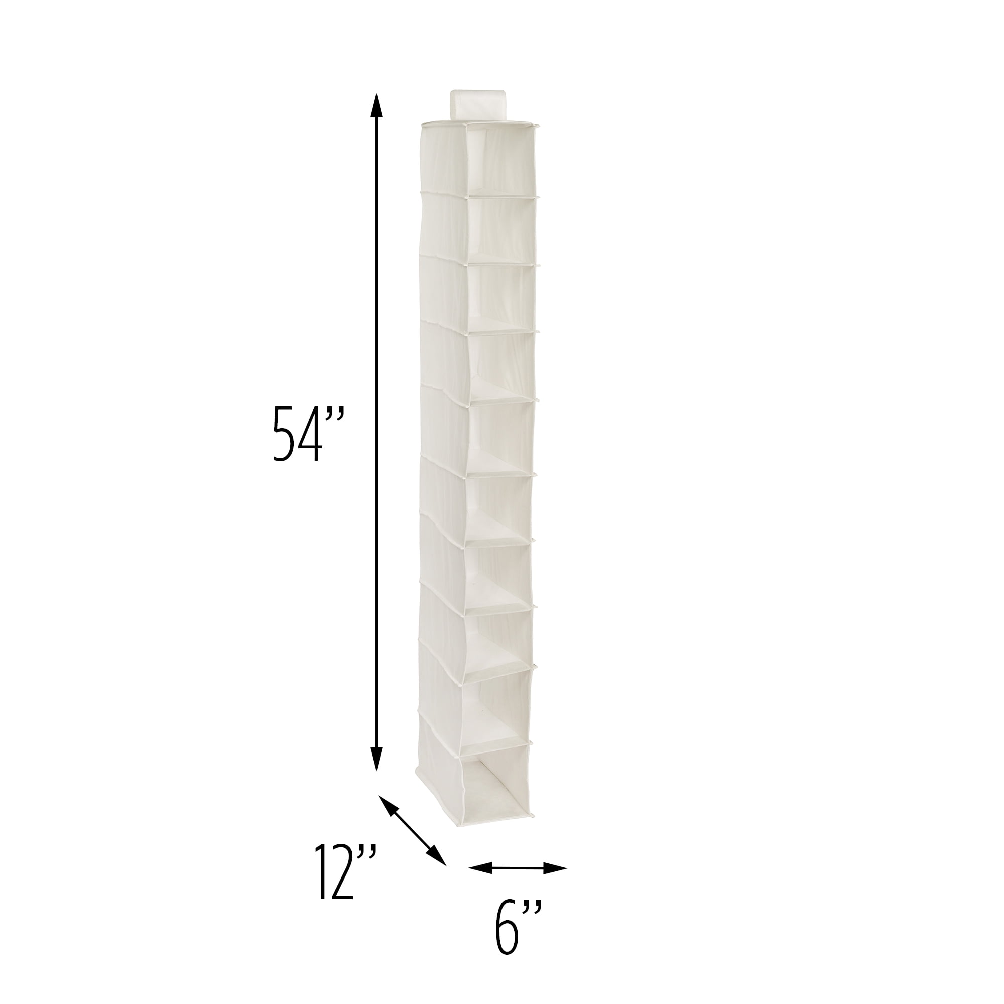 Honey Can Do 10 Shelf Hanging Closet Organizer White Com