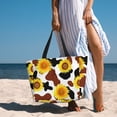 thumbnail image 6 of Balery Sunflower Cow Beach Travel Bag - Water-Resistant, Large Capacity Lightweight Tote with 7 Pockets for Women and Men - Perfect for Beach, Pool, Gym, and Travel, 6 of 7