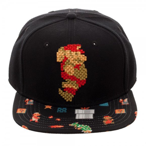 Casquette de Baseball - Mario - Billet Sublimé 8 Bits Snapback Nouveau sb4yhasms