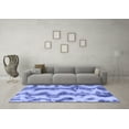 thumbnail image 3 of Ahgly Company Indoor Round Abstract Blue Modern Area Rugs, 5' Round, 3 of 4