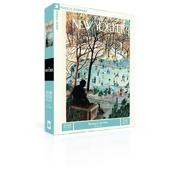 New York Puzzle Company Skating in the Park 750 Piece Jigsaw Puzzle